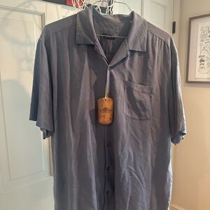 Men's Short-Sleeve Button-Up Shirt - Slate Blue